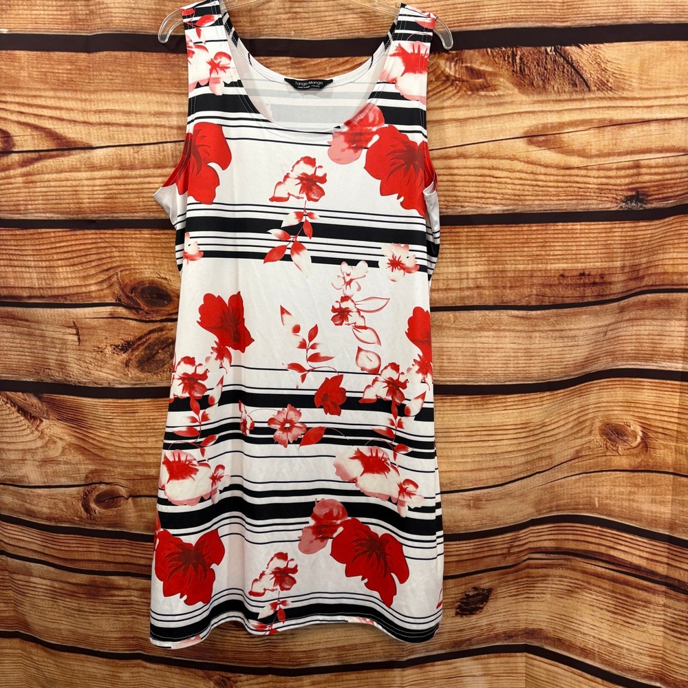 Tango Mango Womens Sleeveless Bold Floral‎ Print Tank Maxi Dress Size XXL